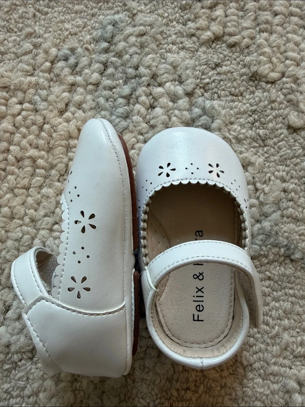 Felix & Flora White Mary Jane Dress Shoes